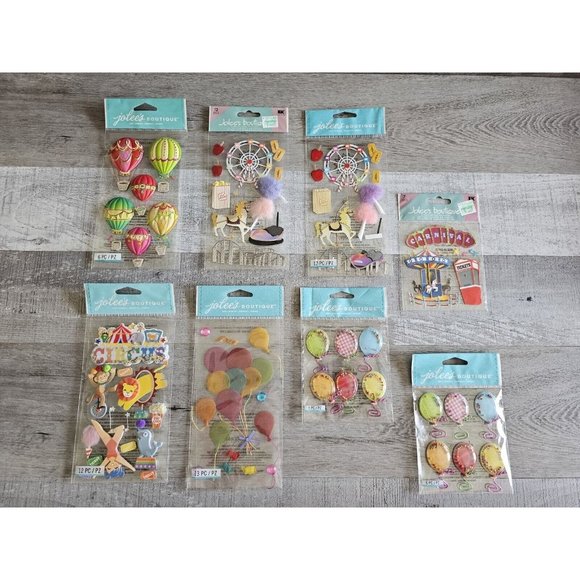 Sticker Lot Circus Carnival Balloons Scrapbooking 3D Stickers RARE Jolee's #34 - Picture 1 of 9